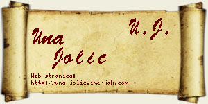 Una Jolić vizit kartica